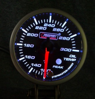 52mm Electrical Oil Temp Gauge with Warning and Peak